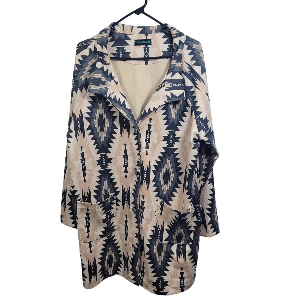 Sterling Kreek Western Wear Coat Featuring Southwestern Aztec Pattern Size 2X - Picture 1 of 8